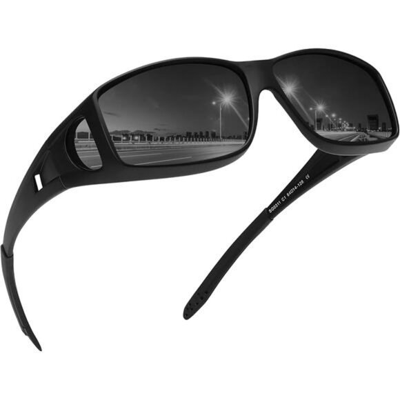 Fit Over Sunglasses Polarized Wrap Around UV400 Unisex Over Glasses Shades - Picture 1 of 7